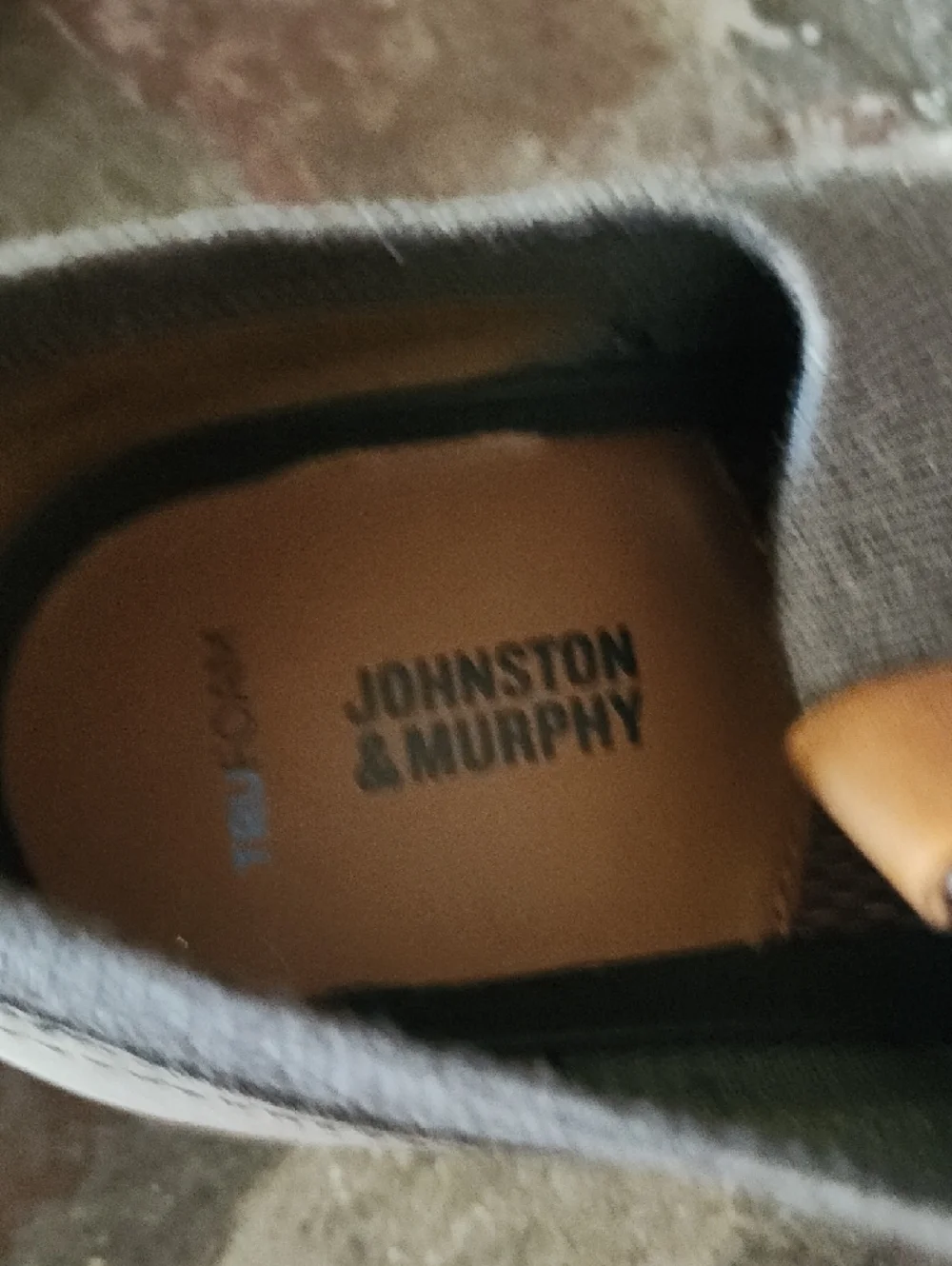Johnston & Murphy Knit & Leather Lace-Up Oxfords Grey Hybrid Comfort Shoes Sz 10